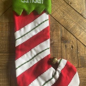 “Camden” Personalized Bell Elf Christmas Stocking NEW
